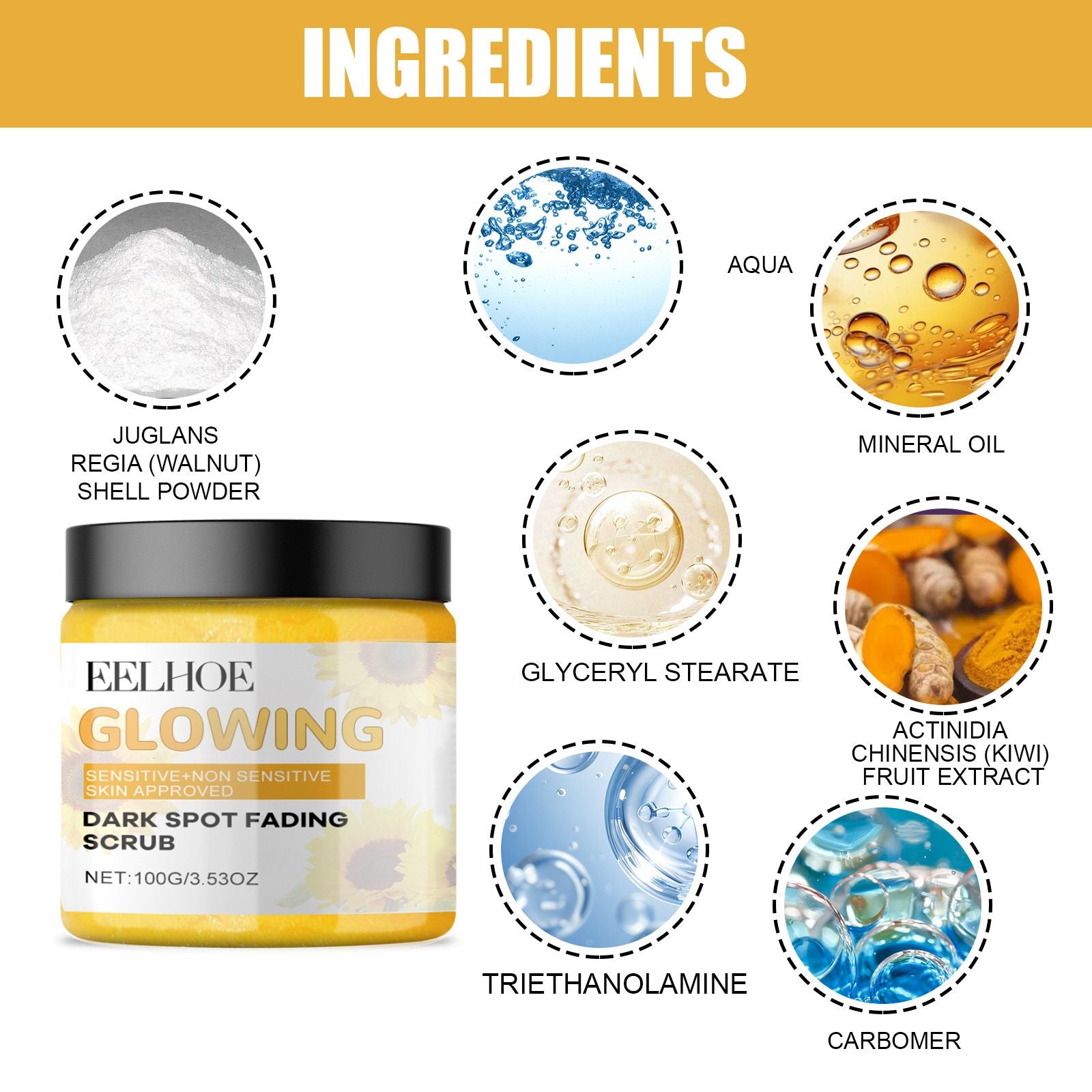 EELHOE Kurkuma Hautpflege-Set: Sanfte Hydratation, Reinigung und Pflege