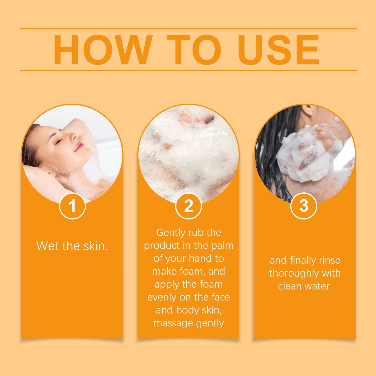 OUHOE Körperseife – Tiefenreinigung der Haut, Feuchtigkeitsspendende Seife mit Duft, reichhaltiger Schaum, Körperpflege