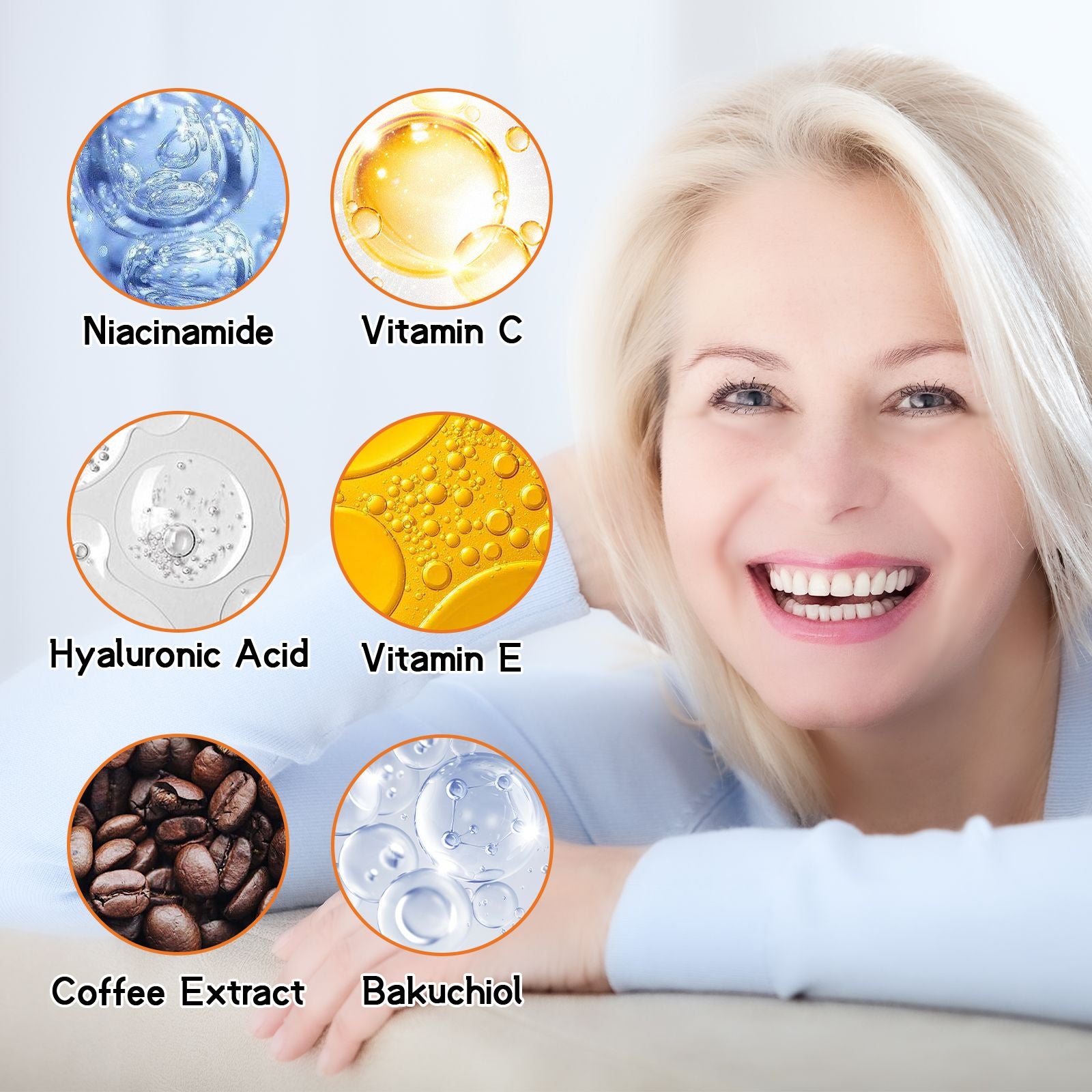 Jaysuing Anti-Aging Whitening Vitamin C Essence – Strafft Haut und Feuchtigkeit, reduziert feine Linien und Falten