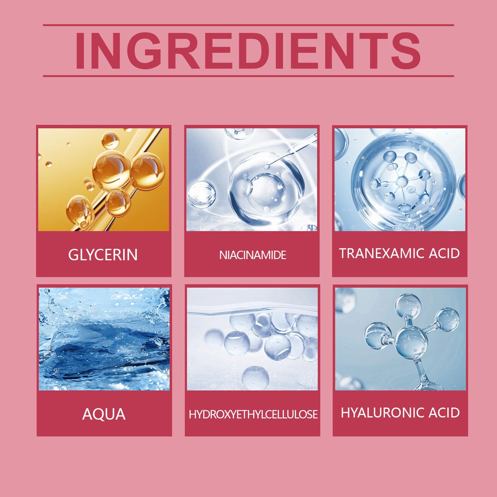 Hoygi Hyaluronsäure Aufhellende Essence (Rosa) Feuchtigkeitsspendende Tiefenpflege, Straffung und Verbesserung des Hauttons