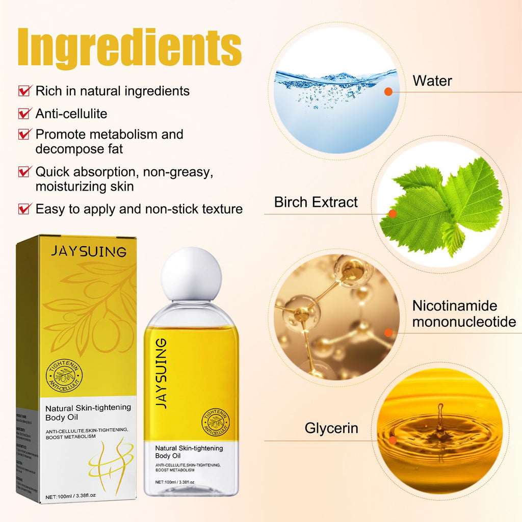 Jaysuing Straffendes Körperöl, Anti-Orangenhaut Feuchtigkeitsspendendes Schlankheits-Beauty-Öl
