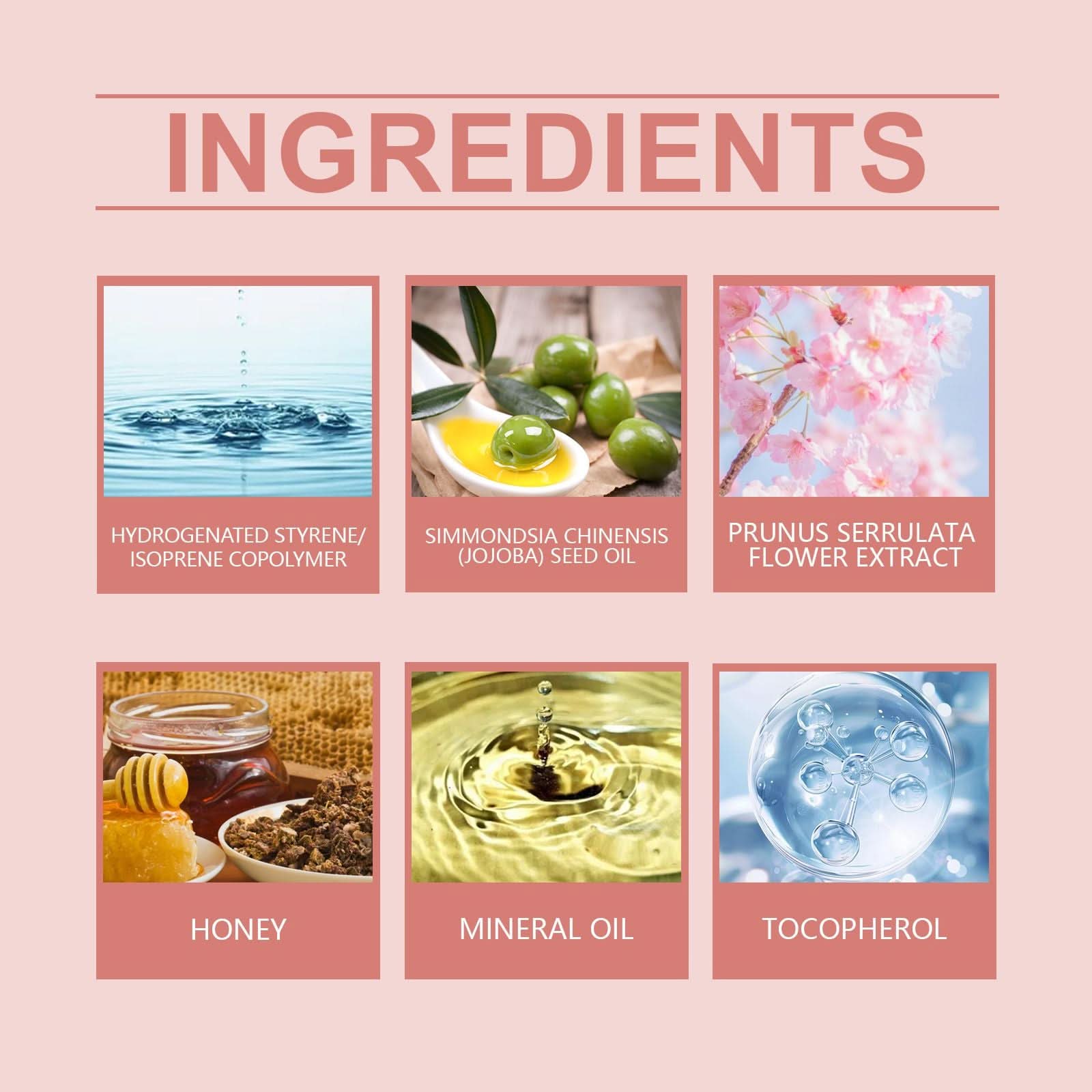 EELHOE Kirschblüten-Schlaflip-Gel, Kirschhonig Lippenbalsam – Aufhellende, feuchtigkeitsspendende Lippenpflege - Korino