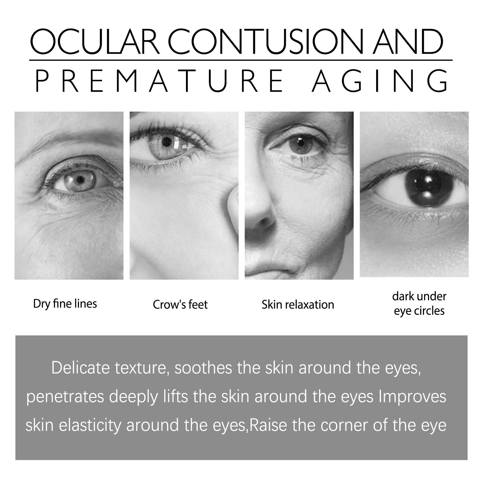 Jaysuing Firmende Augencreme – Reduziert dunkle Augenringe, spendet Feuchtigkeit, wirkt gegen Falten und strafft die Augenhaut