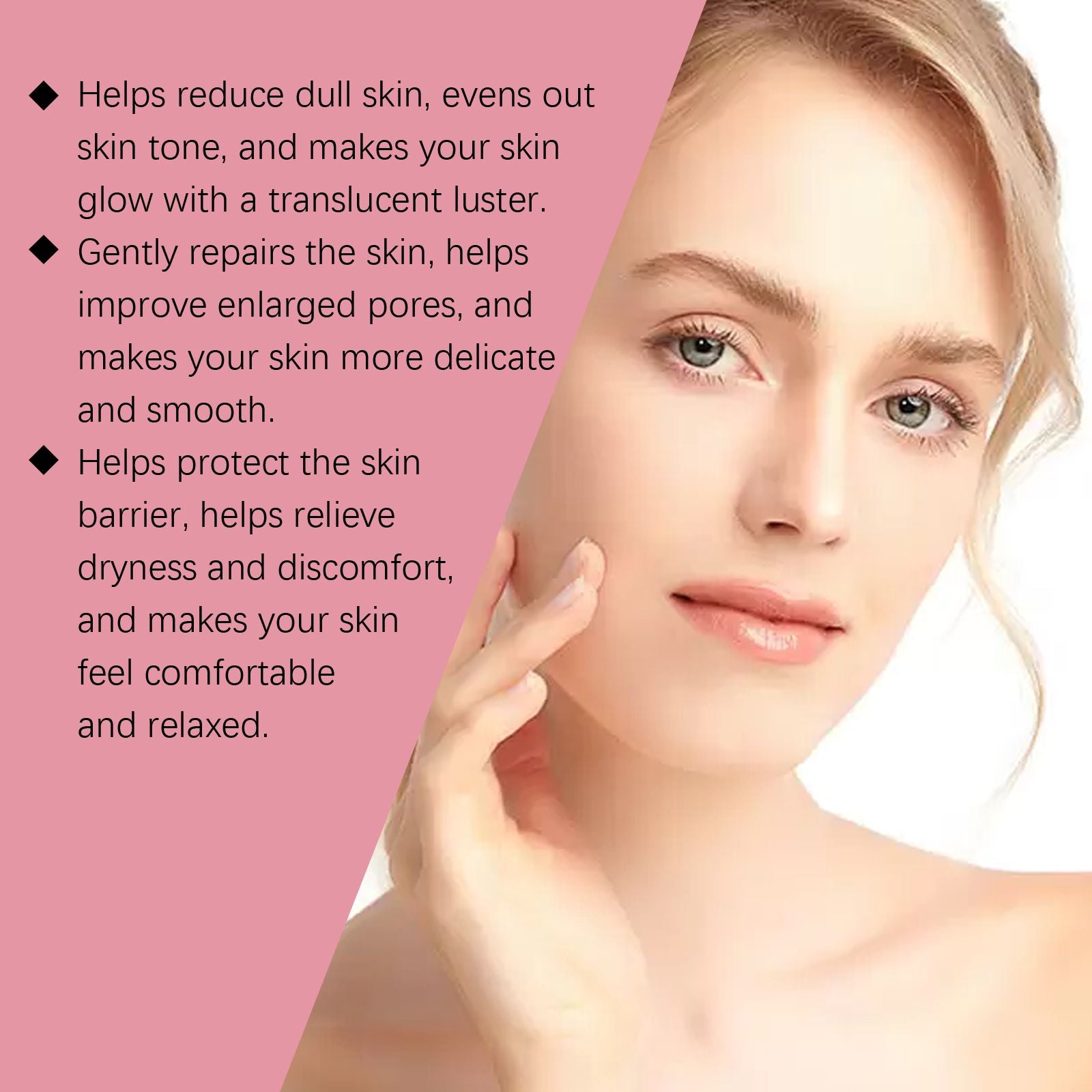 Hoygi Hyaluronsäure Aufhellende Essence (Rosa) Feuchtigkeitsspendende Tiefenpflege, Straffung und Verbesserung des Hauttons