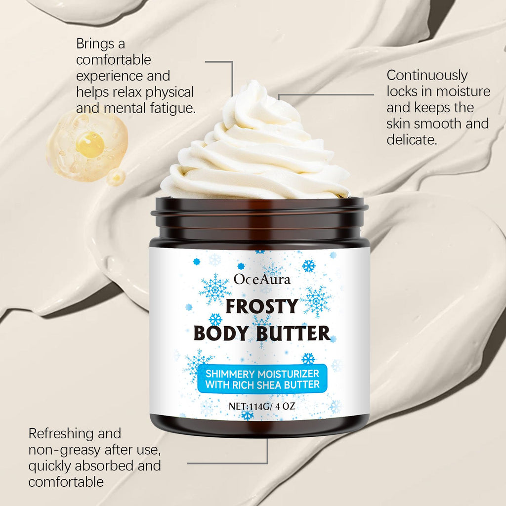 OceAura Sheabutter Feuchtigkeitspflege – Täglich nähren und befeuchten die Haut mit sanften Inhaltsstoffen, die schnell einziehen