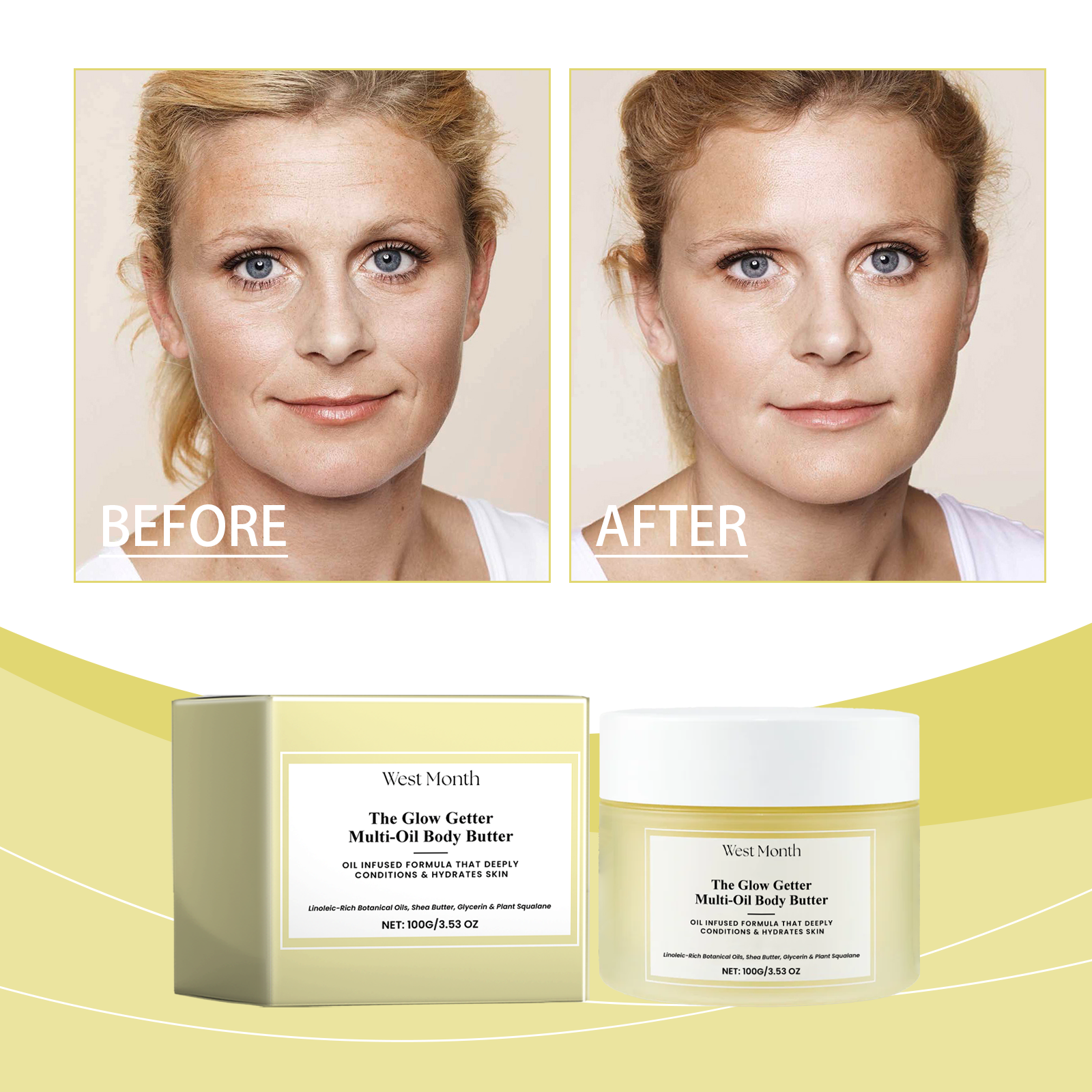 West&Month Feuchtigkeitsspendende & Straffende Körperpflege (200 ml)