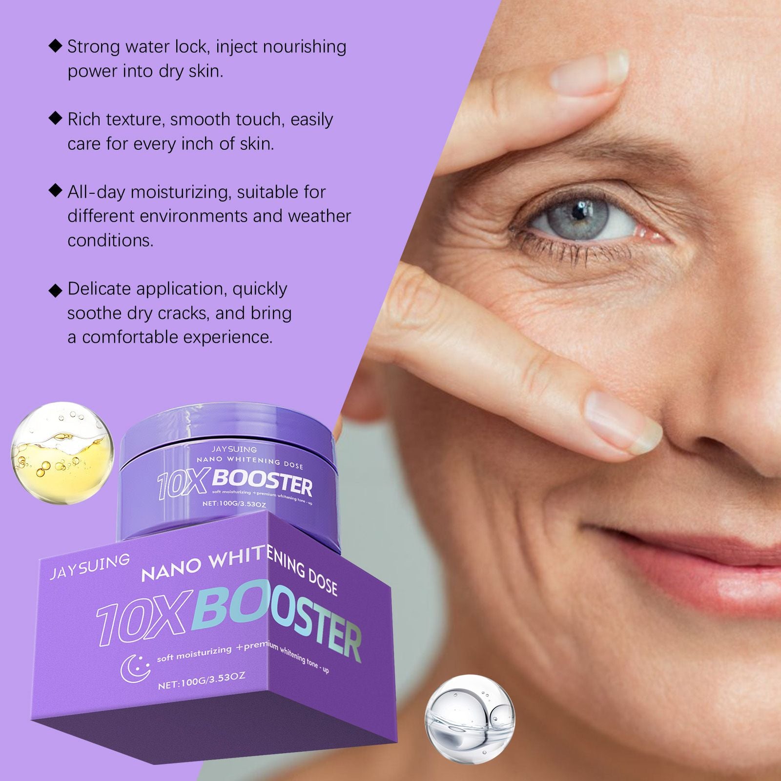 Jaysuing Gesichtsfeuchtigkeitscreme – Nährt, spendet Feuchtigkeit und pflegt die Haut, hellt sie auf und verjüngt sie täglich