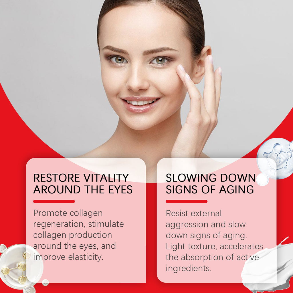 EELHOE Verfestigende Augencreme, Festigende und Hydratisierende Augenpflege-Essenz, Feuchtigkeitsspendende und Massierende Augencreme