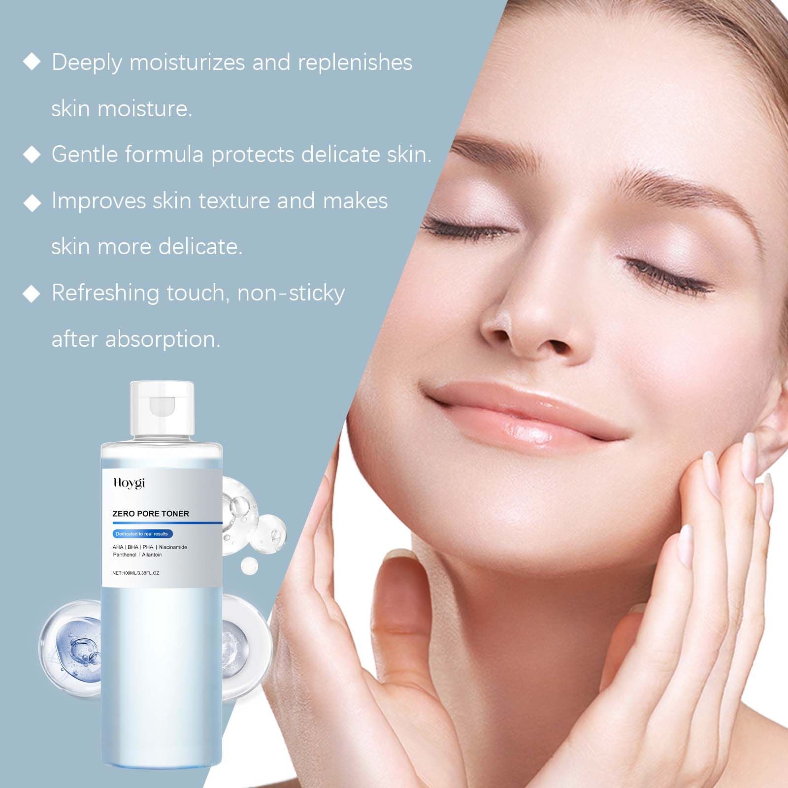 Hoygi Exfolierender Feuchtigkeitsspendender Toner, spendet Feuchtigkeit, exfoliert sanft und verbessert trockene Haut