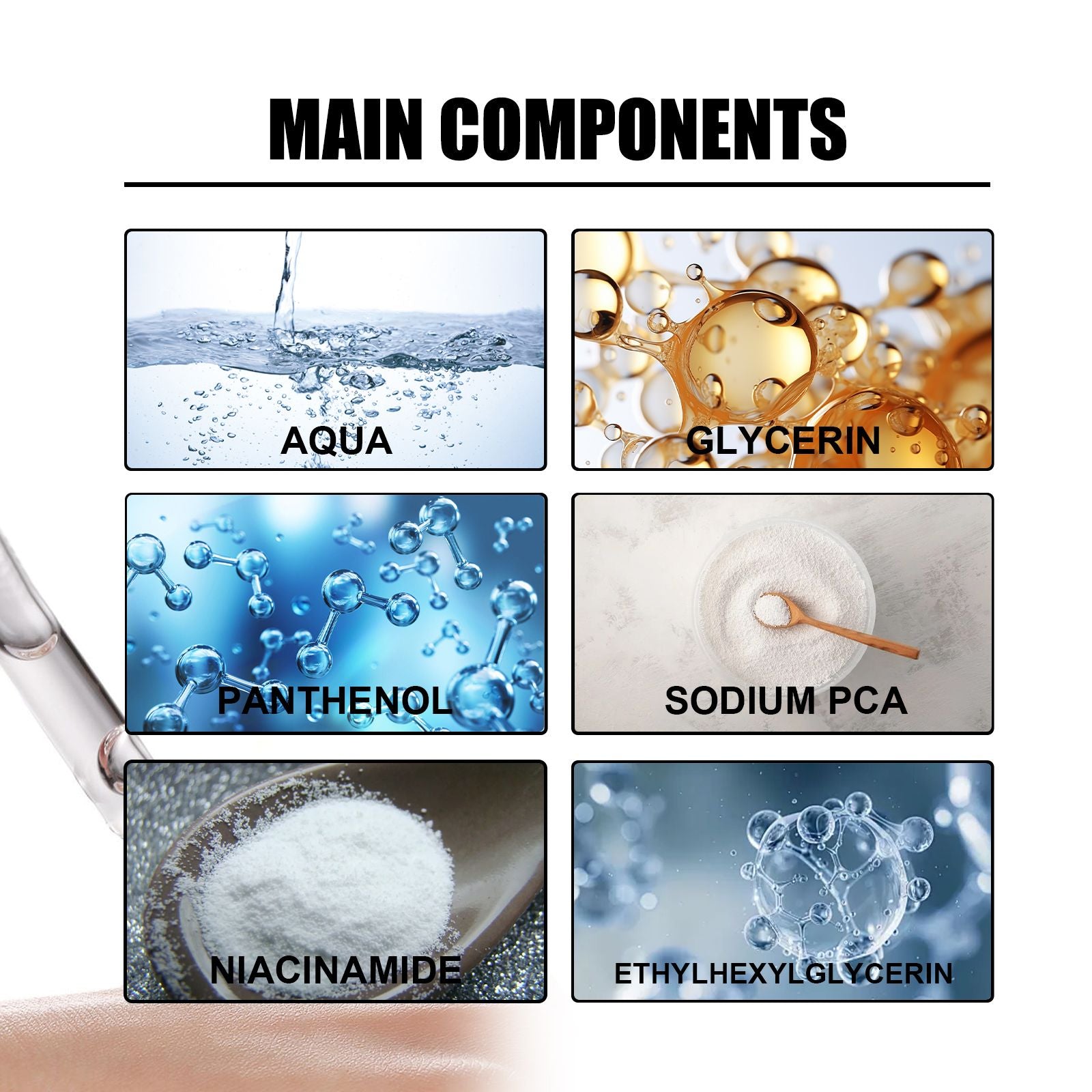 EELHOE Nicotinsäure-Gesichtsessenz zur Aufhellung von Akneflecken, Feuchtigkeit der Poren, Hautstraffung und -aufhellung – Schönheitsessenz