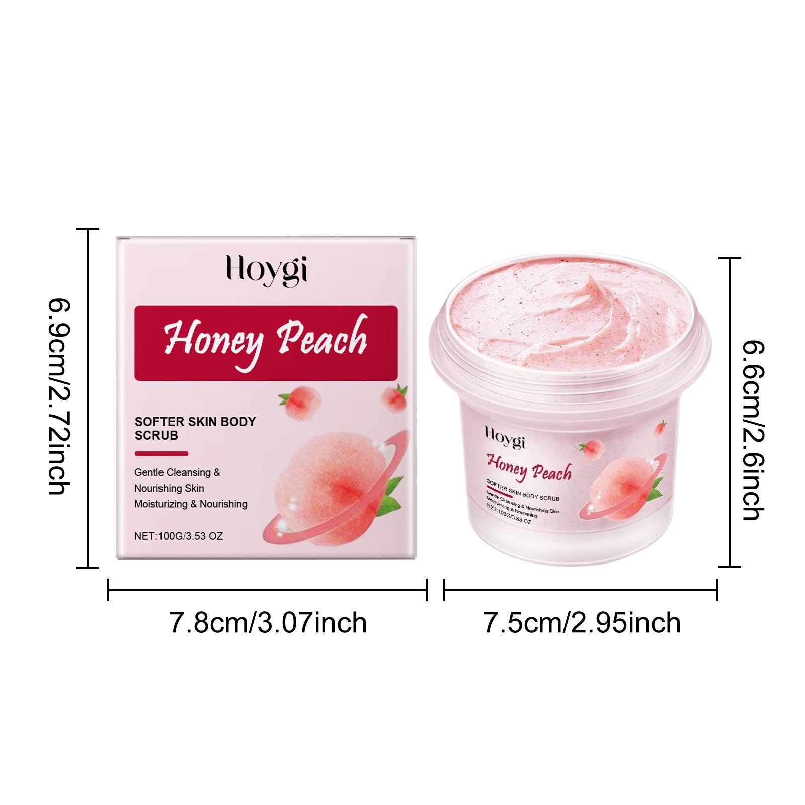 Hoygi Körperpeeling Sanftes Peeling, Reinigung, Feuchtigkeitspflege – Glänzend und Glatt