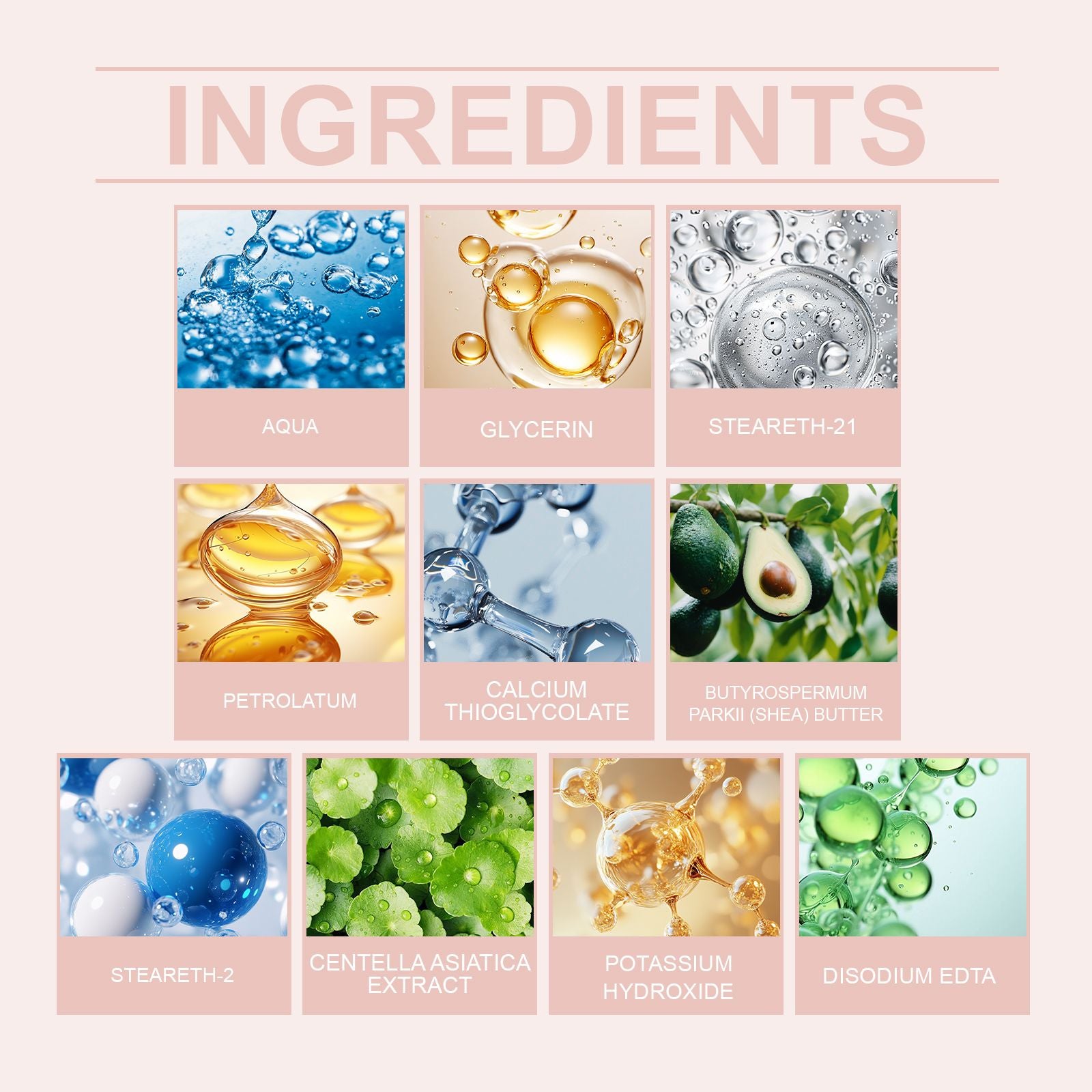 OceAura Körperhaarentfernung Creme, Milde, Nicht-Reizende, Saubere Haut Feuchtigkeitsspendende Glatte Haarentfernung