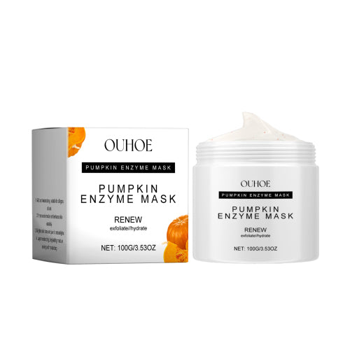 Ouhoe Kürbis-Enzymmaske für das Gesicht – Tiefenreinigung der Haut, porenverfeinernde Pflege, Tonmaske
