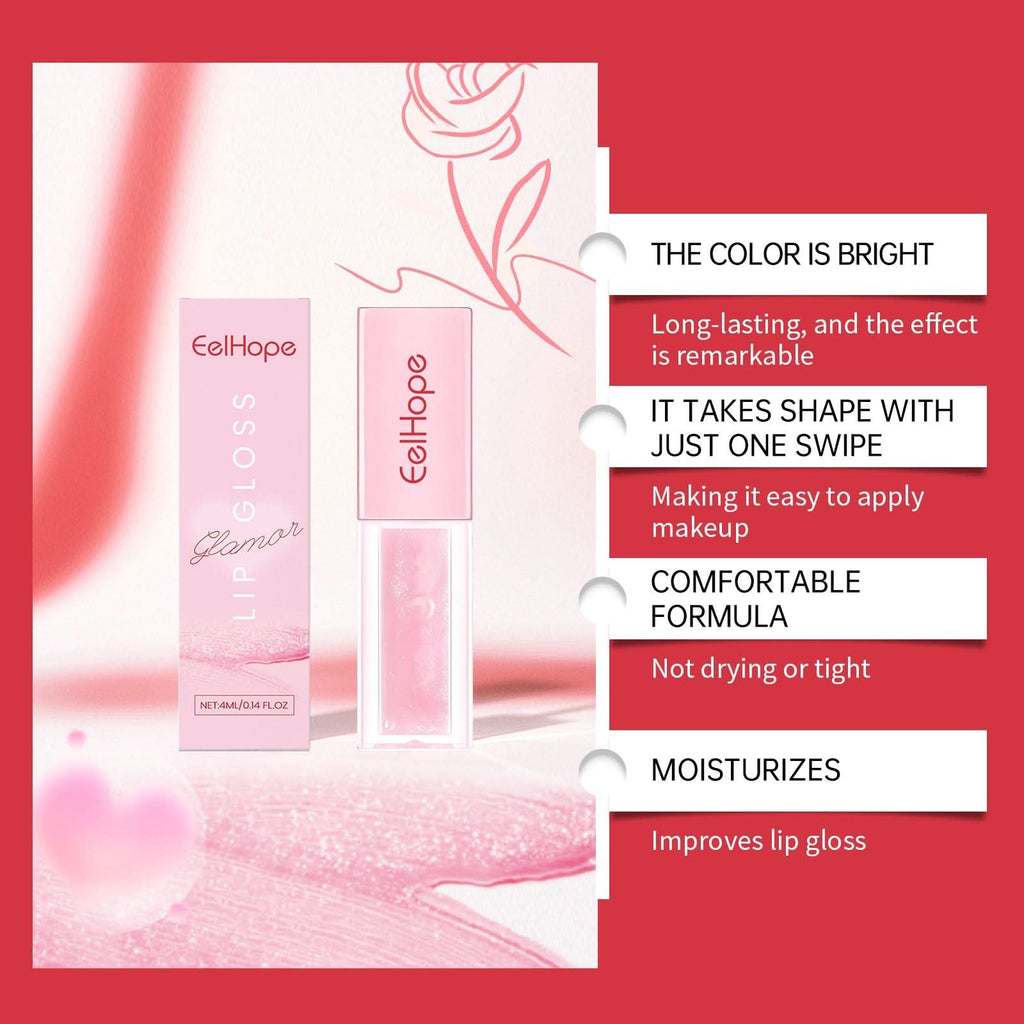 Eelhope Pheromone Charm Lip Gloss – femininer Trend-Lippenpflegestift, leuchtende Farbe, nicht verblassend - Korino