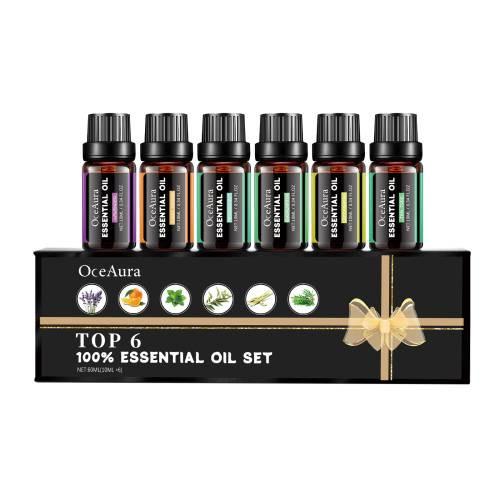 OceAura Ätherische Öle Set – Ermüdung des Körpers lindern, trockene Haut pflegen, Feuchtigkeit spenden