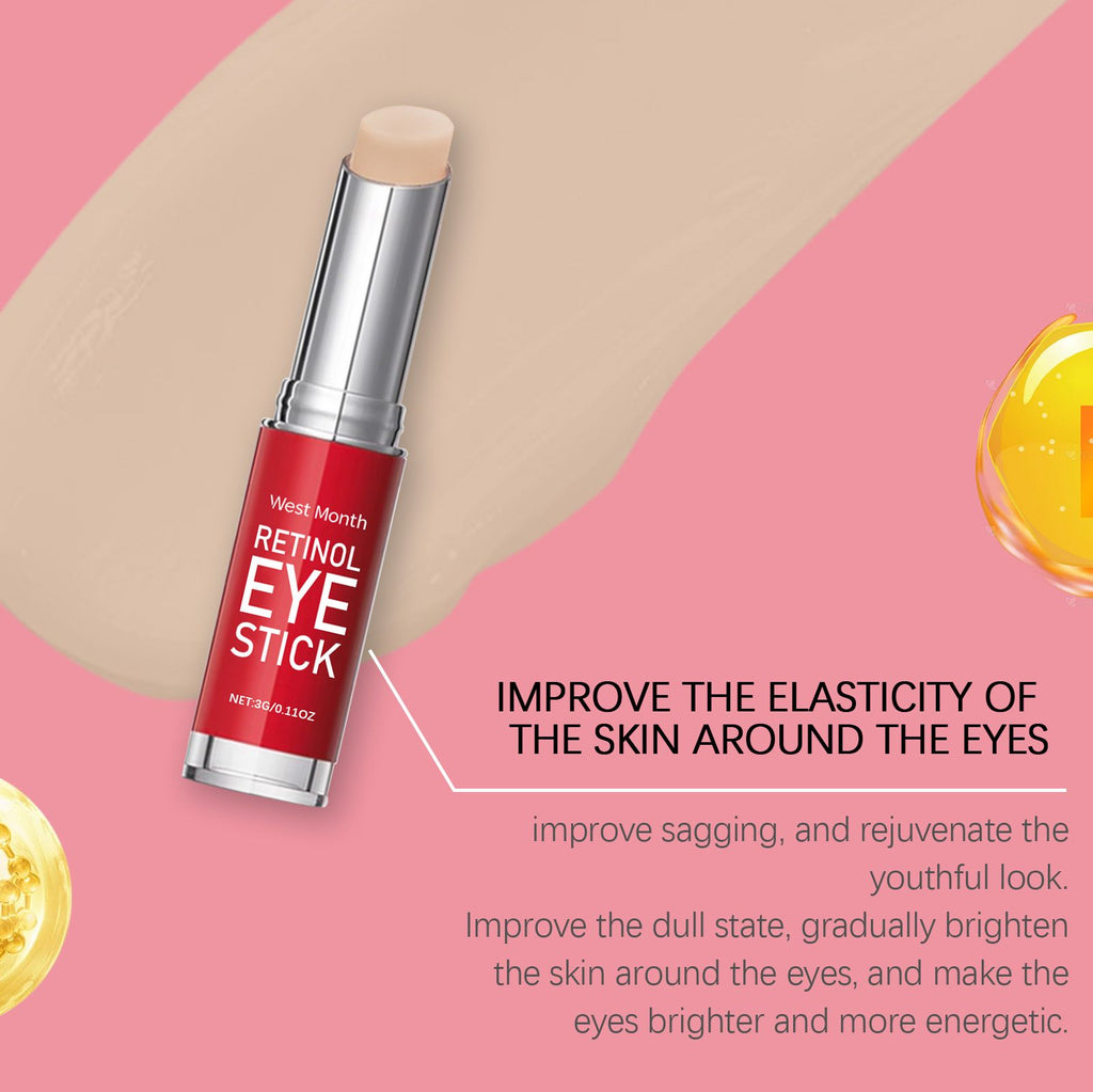 West&Month Retinol-Augencreme-Stick, strafft elastische Haut, spendet Feuchtigkeit und massiert die Haut um die Augen