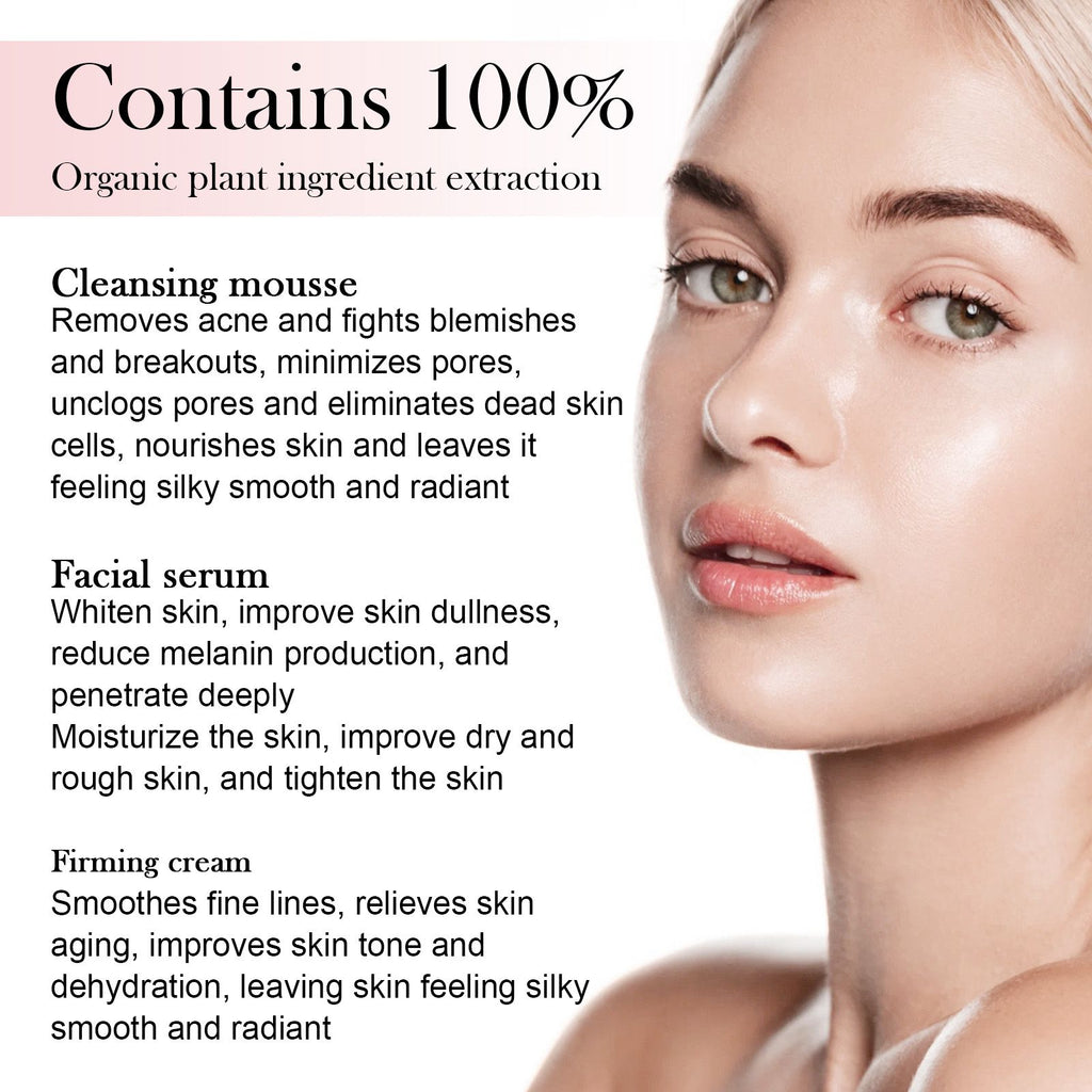 Jaysuing 5-in-1 Gesichtsfeuchtigkeitsset, Hydratisierend Und Feuchtigkeitsspendend, Tiefenhydratisierung, Aufhellung Und Straffung Der Haut