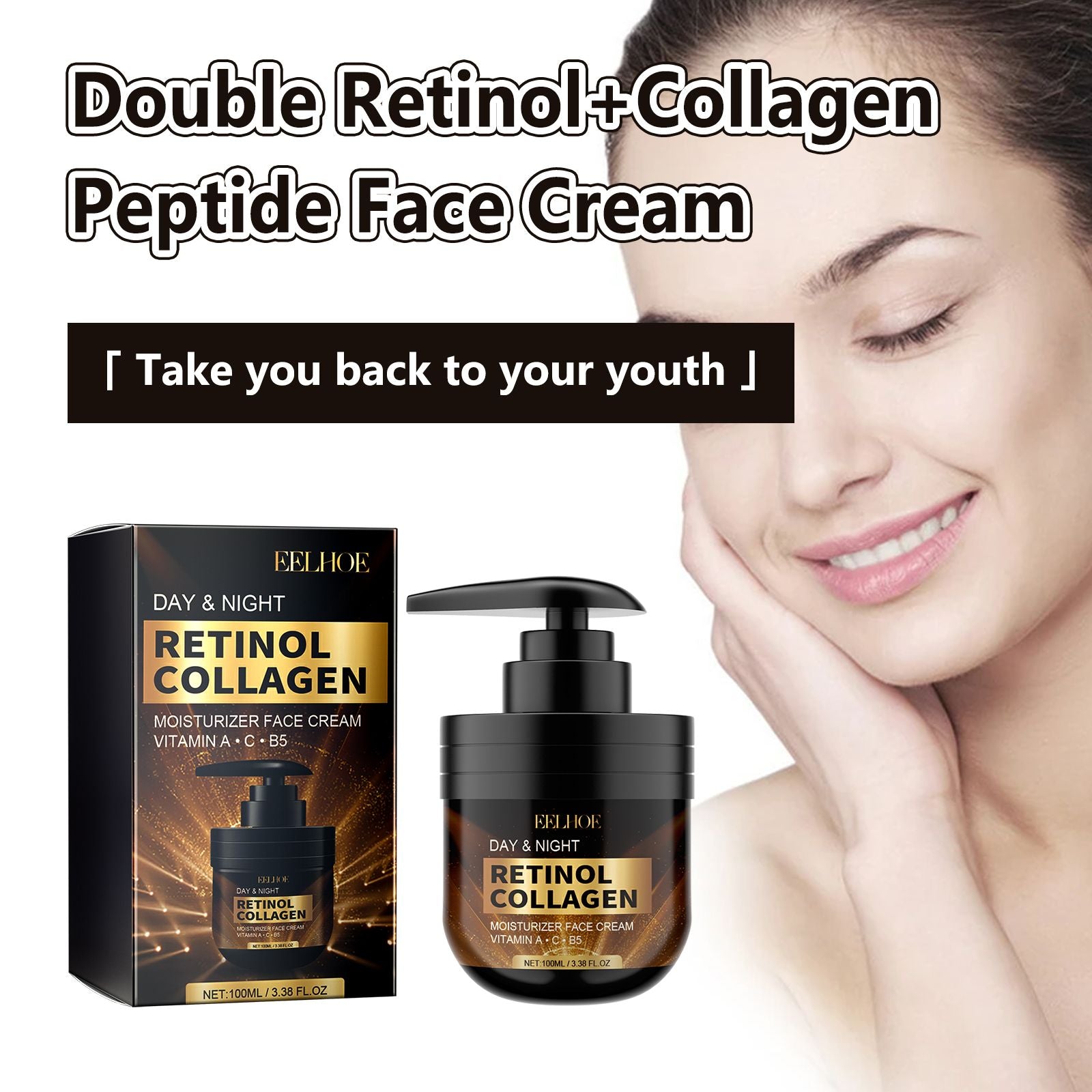 EELHOE Day Night Retinol-Kollagen Feuchtigkeitscreme, straffend