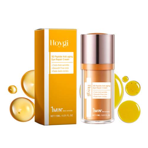Hoygi 5d Peptid Anti-Falten Augenreparaturcreme, Reduziert feine Linien und Krähenfüße, Straffende und glättende Feuchtigkeits-Augencreme