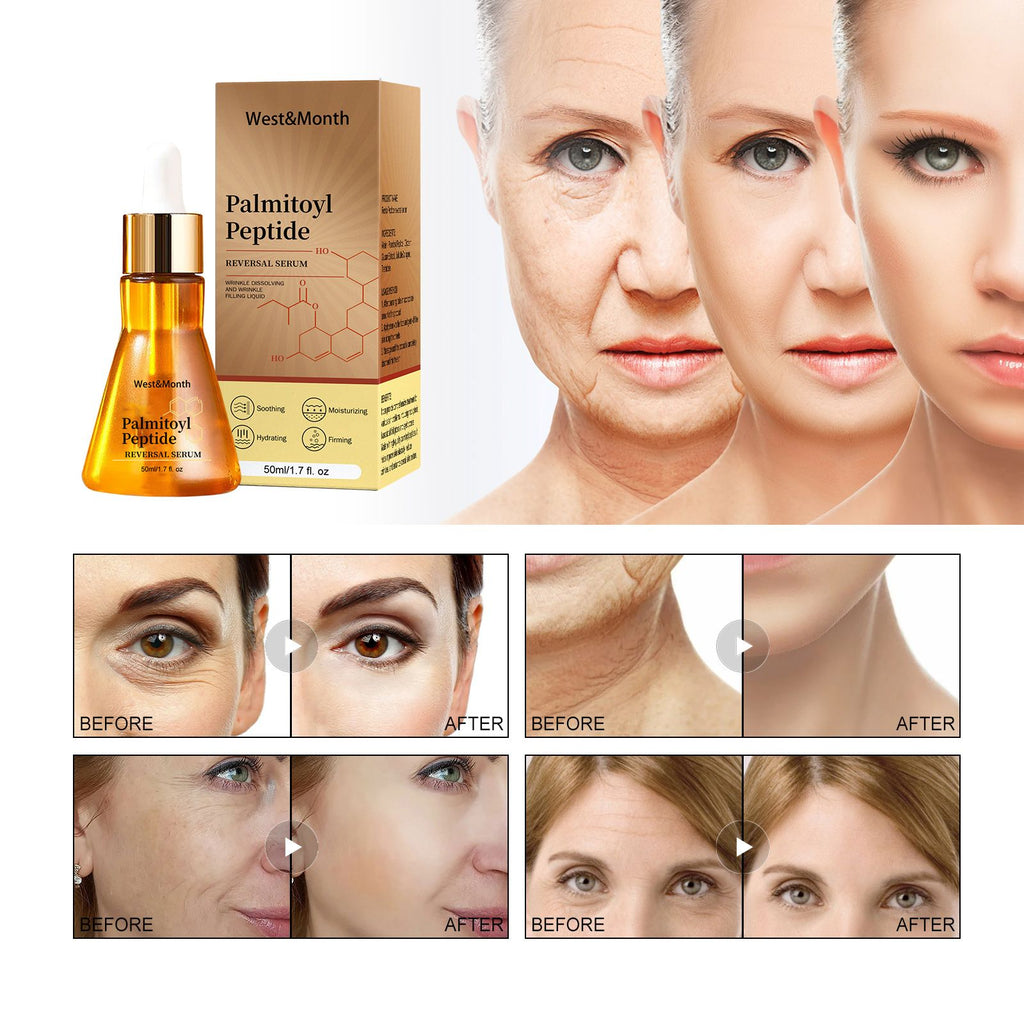 West&Month Palmitoylpeptid-Reversal Serum, Linien verblassen, feuchtigkeitsspendend und straffend, Anti-Falten-Essenz
