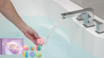 OceAura Blasen-Salz-Badkugel, Blasen-Duschduft Feuchtigkeitsspendend Floraler Lang anhaltender Pflanzenreinigungs-Badkugel