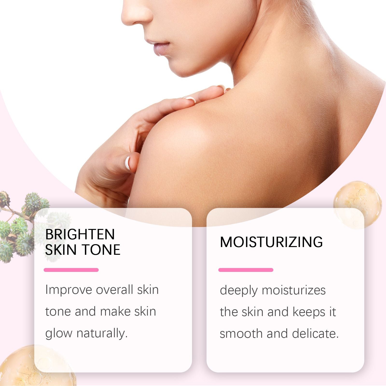 OUHOE Körperaufhellungsöl: Feuchtigkeit spendet, dunkle Stellen aufhellt, zart und rasch einziehend