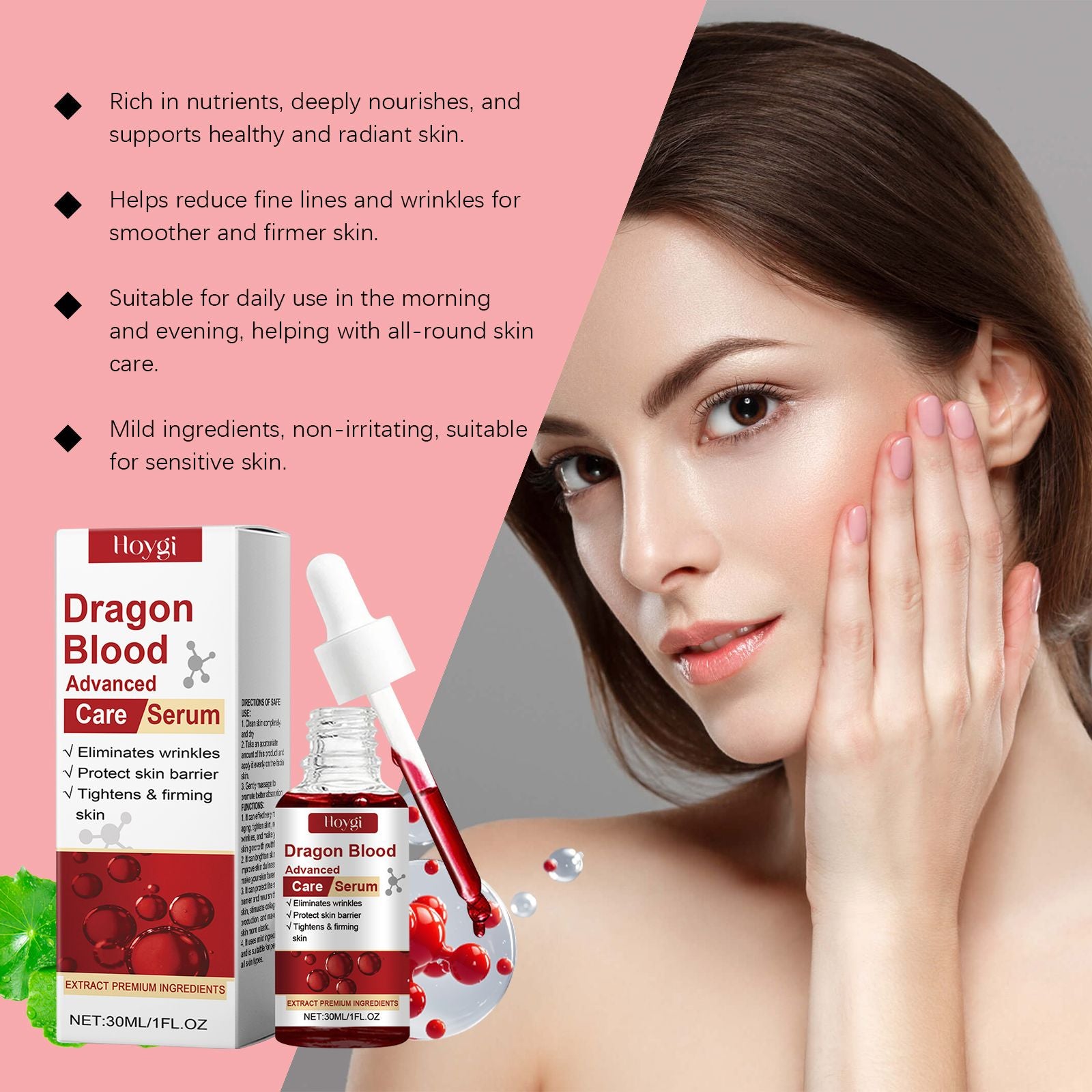 Hoygi Facial Essence Hydratisiert, Befeuchtet, Strafft Und Aufhellt Feine Linien Hautessenz