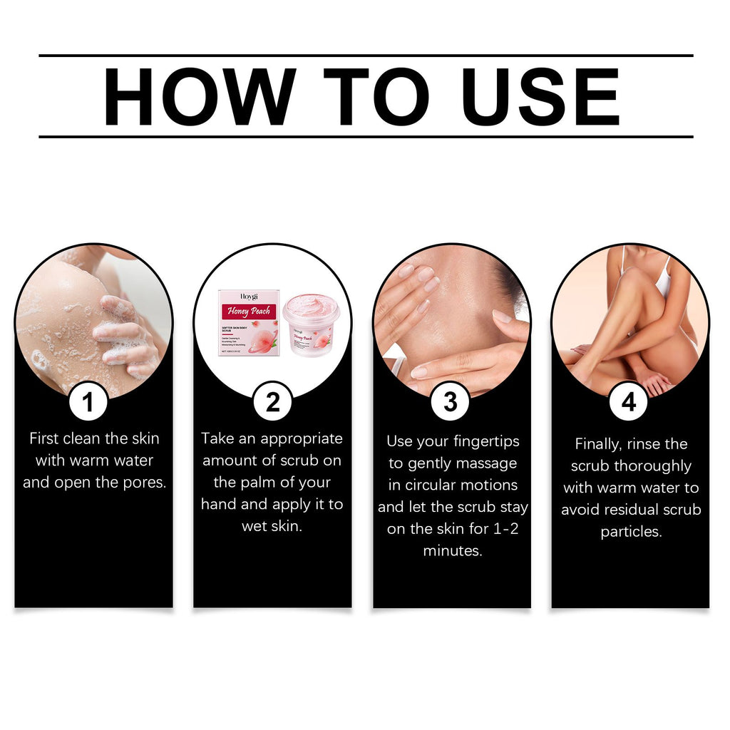Hoygi Körperpeeling Sanftes Peeling, Reinigung, Feuchtigkeitspflege – Glänzend und Glatt
