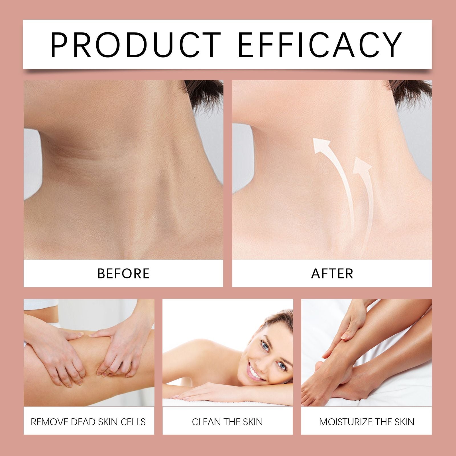 Hoygi Körperpeeling Sanftes Peeling, Reinigung, Feuchtigkeitspflege – Glänzend und Glatt