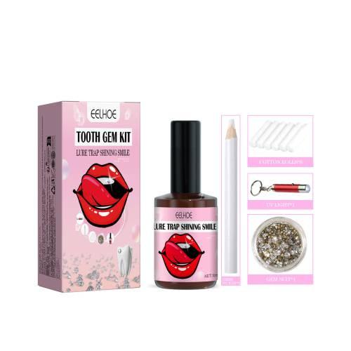 EELHOE Zahnschmuck-Set, Weiße Zähne Einfach Entfernen Und Anbringen, Schönes Und Festes Schmuckset