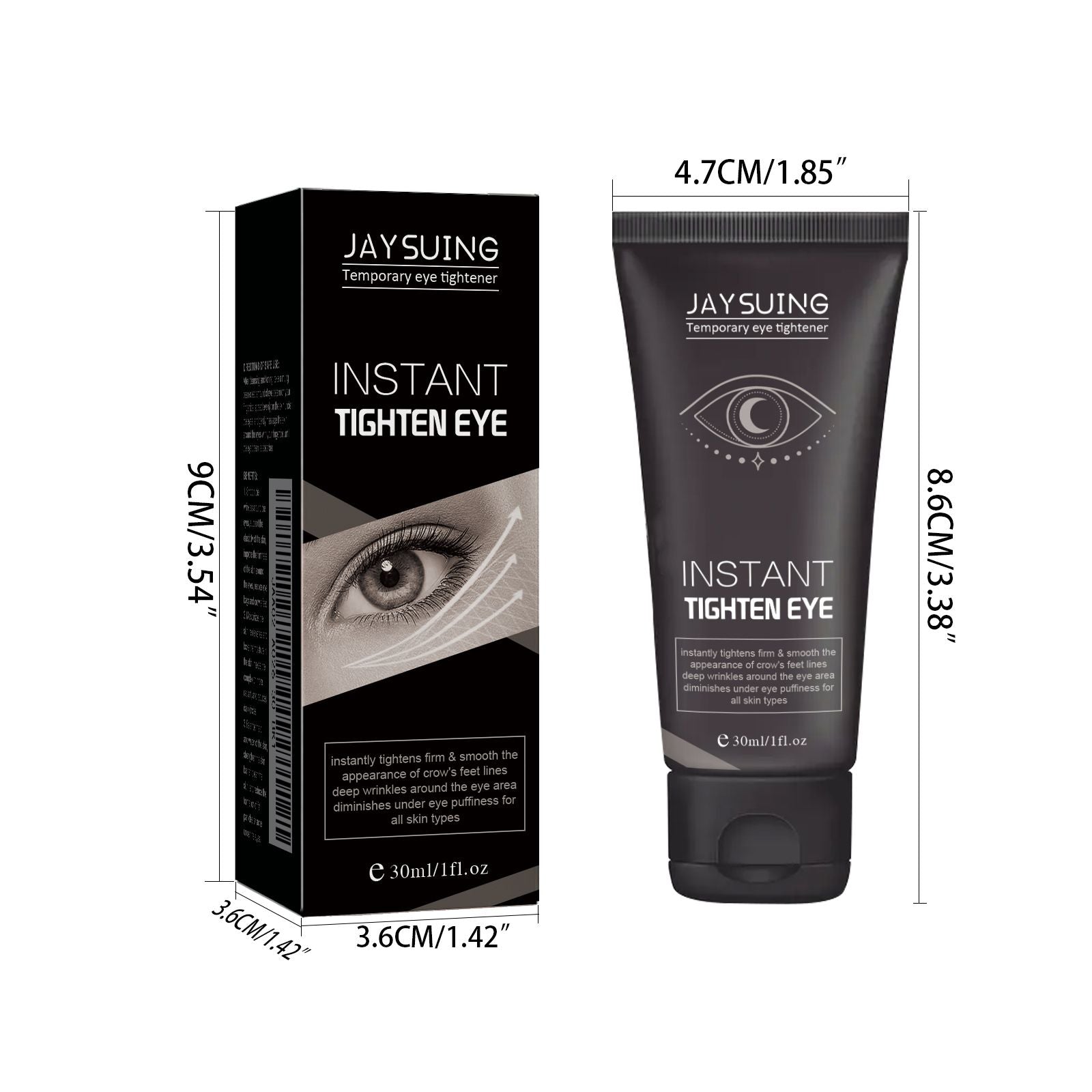 Jaysuing Firmende Augencreme – Reduziert dunkle Augenringe, spendet Feuchtigkeit, wirkt gegen Falten und strafft die Augenhaut