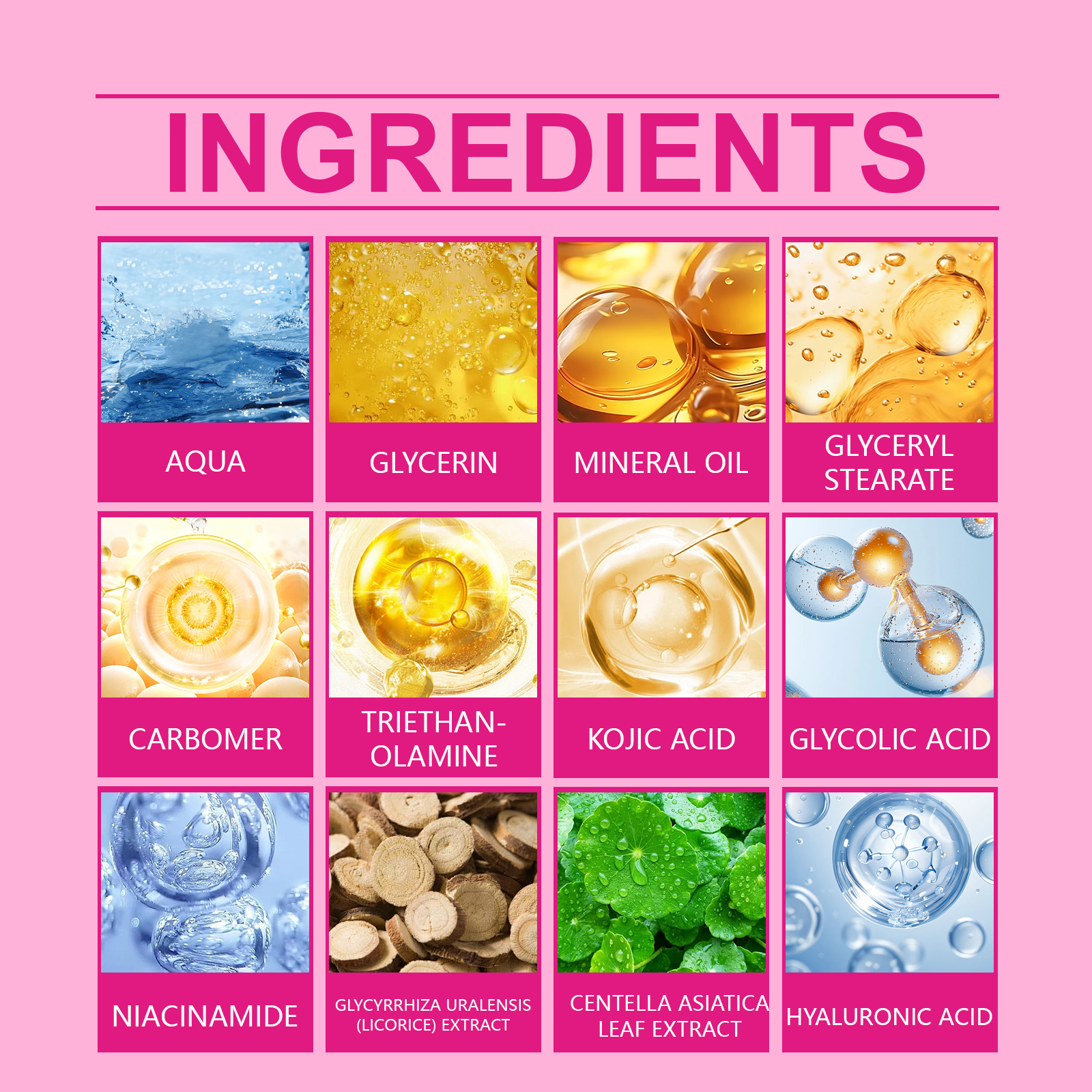 Hoygi Hyaluronsäure Aufhellende Creme, Sanfte Feuchtigkeitspflege, Straffung und Aufhellung des Hauttons