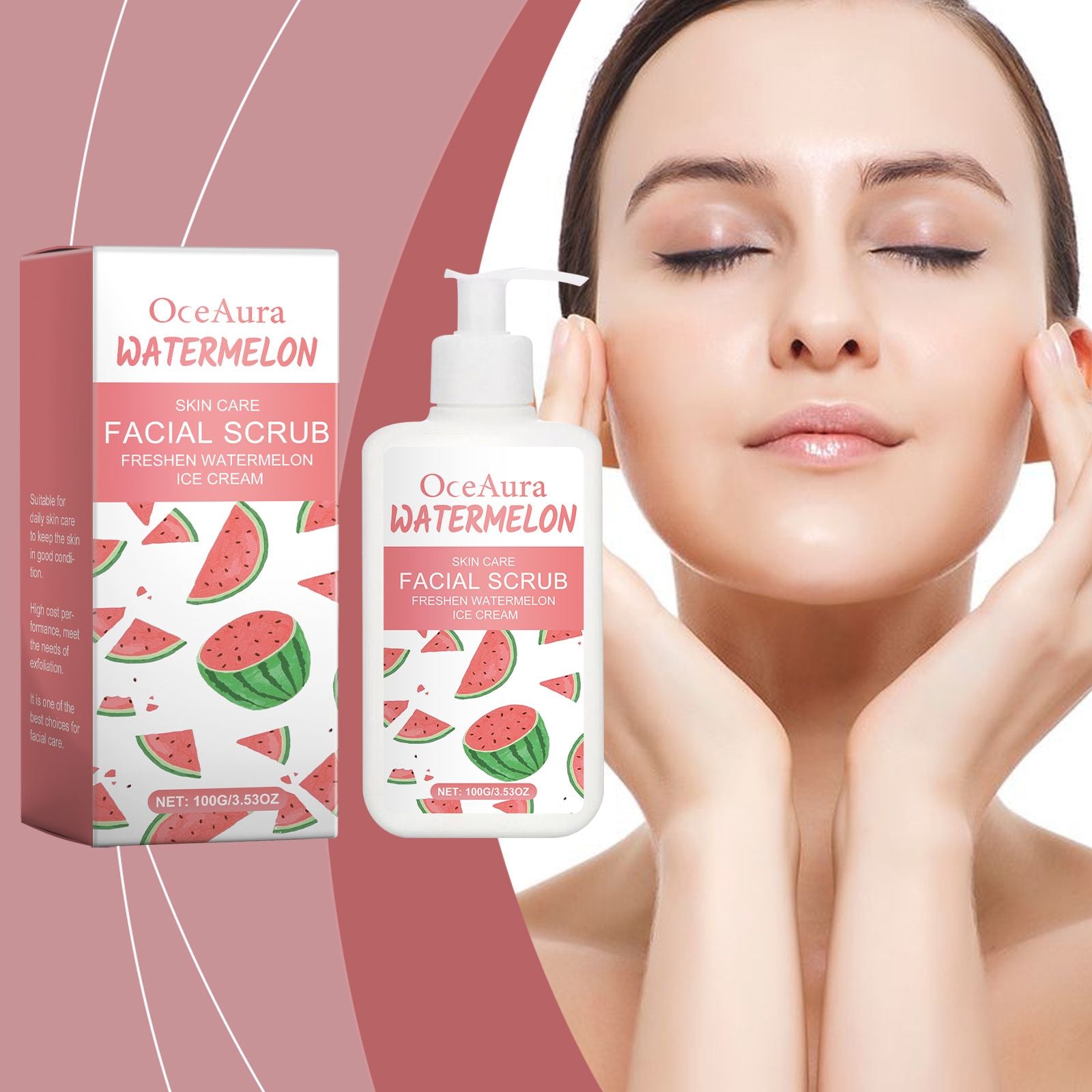 OceAura Sanftes Peeling-Scrub, Reinigt Und Feuchtet Das Gesicht Mit Einer Zarten Und Sanften Hautpeeling-Formel